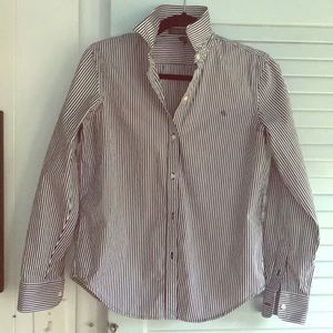 Ralph Lauren Black and White Striped Button Down